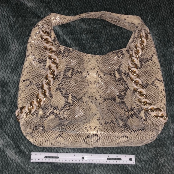 Michael Kors 'ID Chain' Large Snakeskin Hobo - Picture 2 of 7